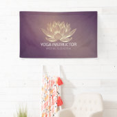 YOGA Meditation Reiki Instructeur Paars Gold Lotus Spandoek (Insitu)