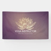 YOGA Meditation Reiki Instructeur Paars Gold Lotus Spandoek (Horizontaal)