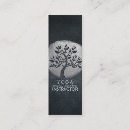 Yoga Meditation Reiki Instructor Black Silver Tree Mini Visitekaartje