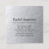 Yoga Meditation Reiki Instructor Black Silver Tree Vierkante Visitekaartje (Achterkant)