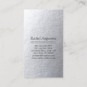 Yoga Meditation Reiki Instructor Black Silver Tree Visitekaartje (Achterkant)