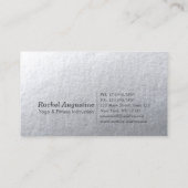 Yoga Meditation Reiki Instructor Black Silver Tree Visitekaartje (Achterkant)