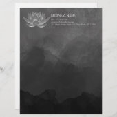 YOGA Meditation Reiki Instructor Black White Lotus Briefhoofd (Voorkant / Achterkant)