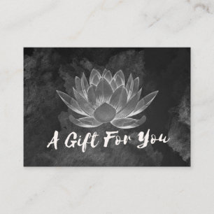 YOGA Meditation Reiki Instructor Black White Lotus Kortingskaartje