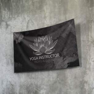 YOGA Meditation Reiki Instructor Black White Lotus Spandoek