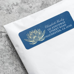 YOGA Meditation Reiki Instructor Blue en Gold Lotu Etiket