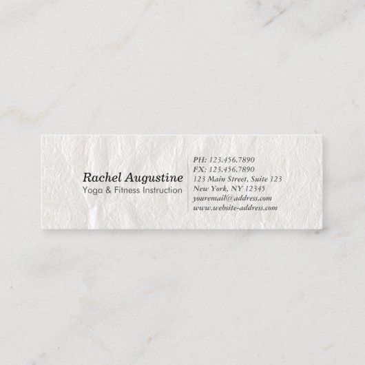 YOGA Meditation Reiki Instructor Blue en Gold Lotu Mini Visitekaartje (Achterkant)