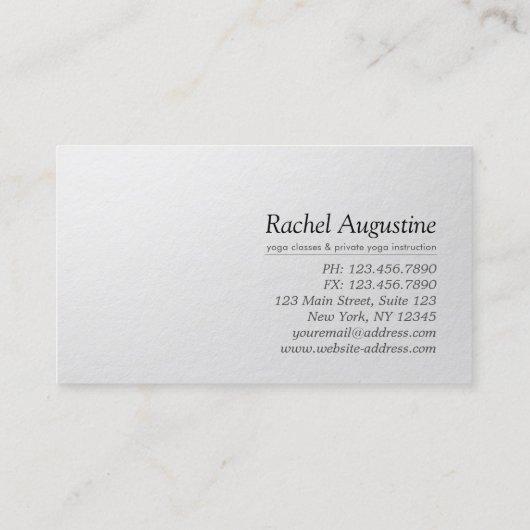 YOGA Meditation Reiki Instructor Blue en Gold Lotu Visitekaartje (Achterkant)