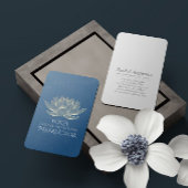 YOGA Meditation Reiki Instructor Blue en Gold Lotu Visitekaartje
