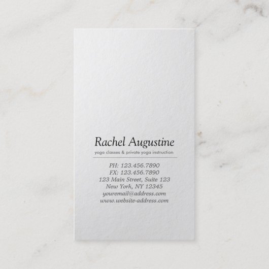 YOGA Meditation Reiki Instructor Blue en Gold Lotu Visitekaartje (Achterkant)