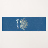 YOGA Meditation Reiki Instructor Blue en Gold Lotu Yogamat (Voorkant (horizontaal))