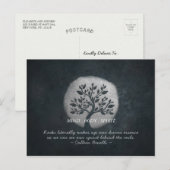 Yoga Meditation Reiki Instructor Silver Tree Quote Briefkaart (Voorkant / Achterkant)