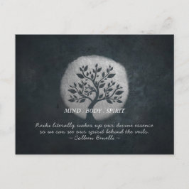 Yoga Meditation Reiki Instructor Silver Tree Quote Briefkaart