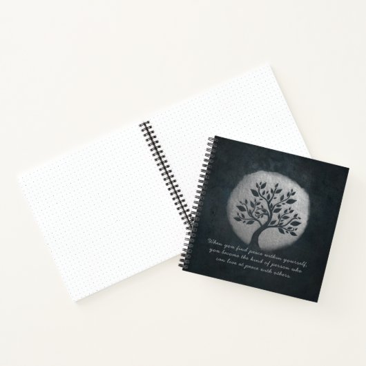 Yoga Meditation Reiki Instructor Silver Tree Quote Notitieboek (Binnen)