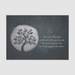Yoga Meditation Reiki Instructor Silver Tree Quote Tissuepapier