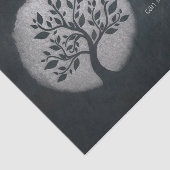 Yoga Meditation Reiki Instructor Silver Tree Quote Tissuepapier (Detail)