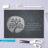 Yoga Meditation Reiki Instructor Silver Tree Quote Tissuepapier (Craft)