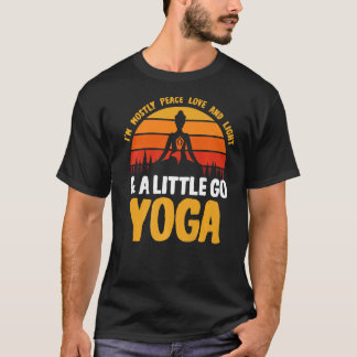 Yoga Meditation Retro Ik ben vooral vredesliefhebb T-shirt