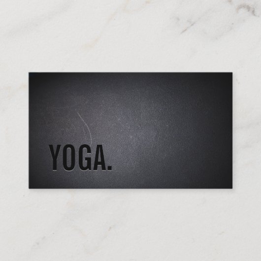 Yoga & Meditation Teacher Elegant Dark Visitekaartje (Voorkant)