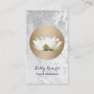 Yoga & Meditation Teacher Gold Cirkel & Lotus Visitekaartje