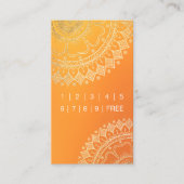 Yoga Meditation Teacher Gold Mandala Loyalty Punch (Voorkant)