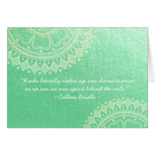 Yoga Meditation Teacher Green Gold Mandala Quotes