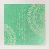 Yoga Meditation Teacher Green Gold Mandala Quotes Legpuzzel (Horizontaal)