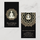 Yoga Meditation Teacher Instructor Lotus Mandala Visitekaartje (Voorkant / Achterkant)