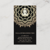 Yoga Meditation Teacher Instructor Lotus Mandala Visitekaartje (Achterkant)