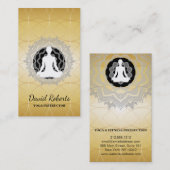 Yoga Meditation Teacher Instructor Lotus Mandala Visitekaartje (Voorkant / Achterkant)