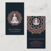 Yoga Meditation Teacher Instructor Lotus Mandala Visitekaartje (Voorkant / Achterkant)