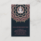 Yoga Meditation Teacher Instructor Lotus Mandala Visitekaartje (Achterkant)