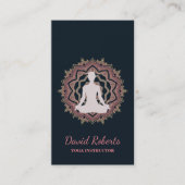 Yoga Meditation Teacher Instructor Lotus Mandala Visitekaartje (Voorkant)