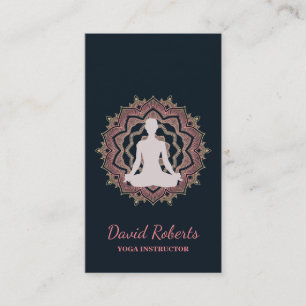 Yoga Meditation Teacher Instructor Lotus Mandala Visitekaartje