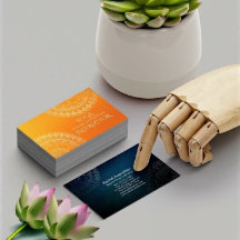 Yoga Meditation Teacher Modern Oranje Gold Mandala