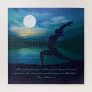 Yoga Meditation Teacher Moon Salutation Pose Quote Legpuzzel