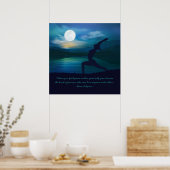Yoga Meditation Teacher Moon Salutation Pose Quote Poster (Keuken)