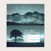 Yoga Meditation Teacher Moon Salutation Price List Visitekaartje (Binnenkant ongevouwen)