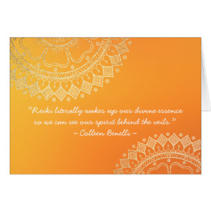 Yoga Meditation Teacher Oranje Gold Mandala Quotte
