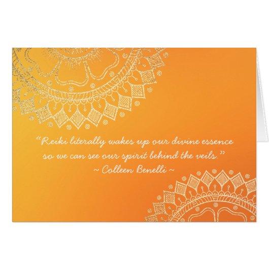Yoga Meditation Teacher Oranje Gold Mandala Quotte (Voorkant Horizontaal)
