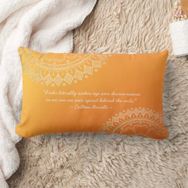 Yoga Meditation Teacher Oranje Gold Mandala Quotte Kussen (Deken)
