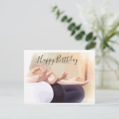 Yoga Meditation the index finger Birthday Kaart (Staand voorkant)