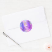 Yoga Meditation Therapist Couch Holograaf Paars Ronde Sticker (Envelop)
