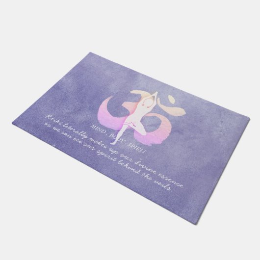 Yoga Meditation Tree Pose Quotes Welkom Deurmat (Schuin)