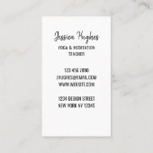 Yoga Meditation Visitekaartje (Achterkant)