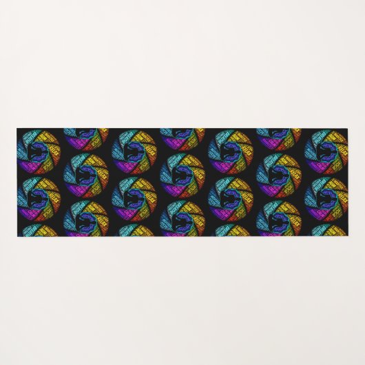 Yoga & Meditation Word Art Yogamat (Achterkant (horizontaal))