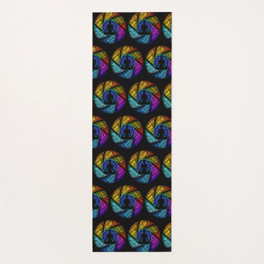 Yoga & Meditation Word Art Yogamat (Achterkant)