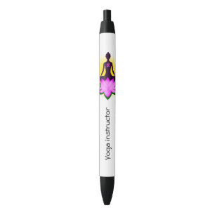 Yoga meditation zwarte inkt pen