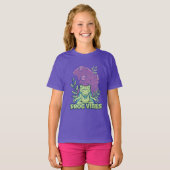 Yoga Mediterende Kikker Ontwerp T-shirt (Voorkant volledig)
