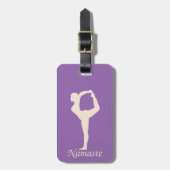 Yoga meisje bagagelabel (Voorkant verticaal)